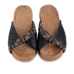 Fendi Double Twist Espadrille Sandal